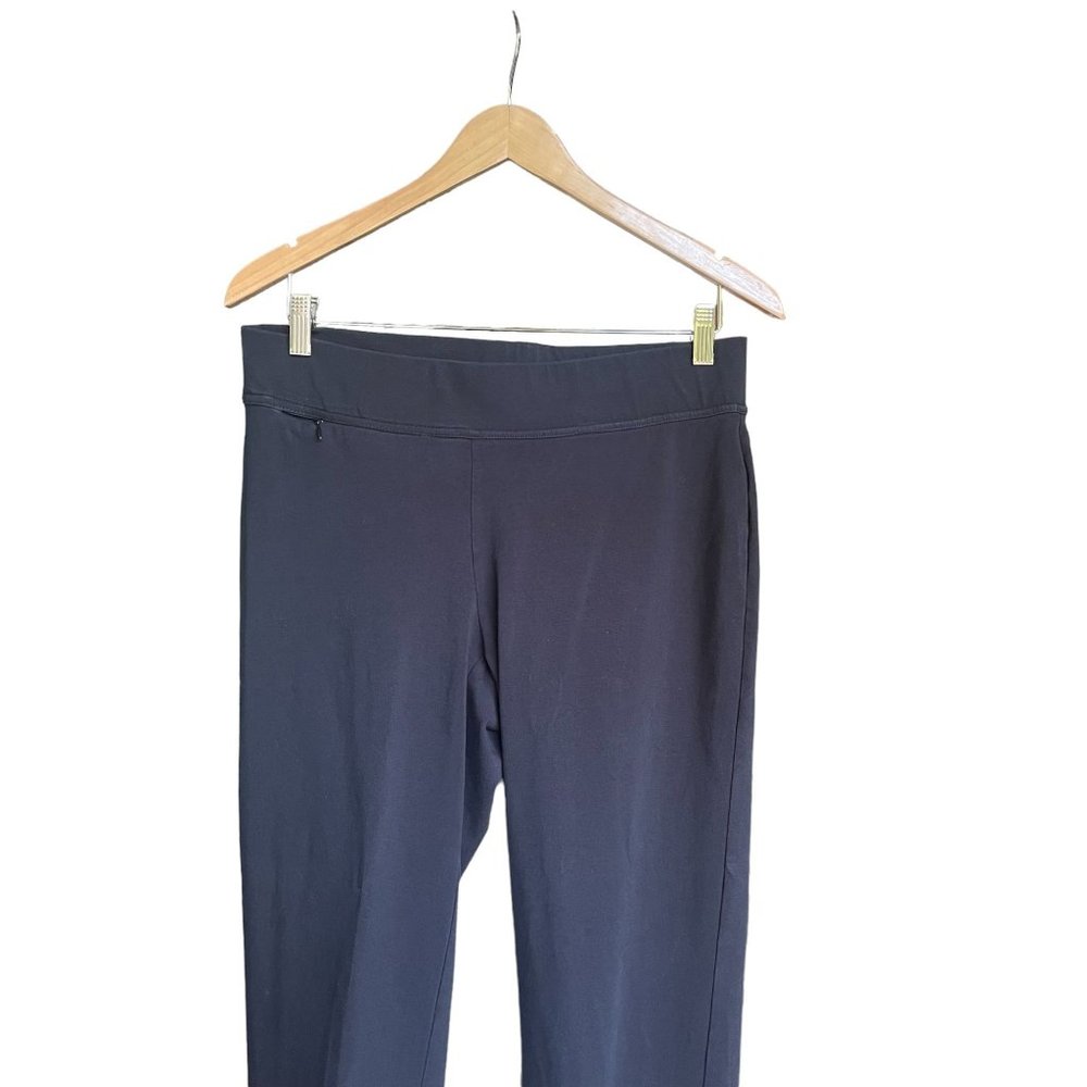 Lands End Starfish Straight Leg Womens Pants Key Pocket Size MP Knit Black